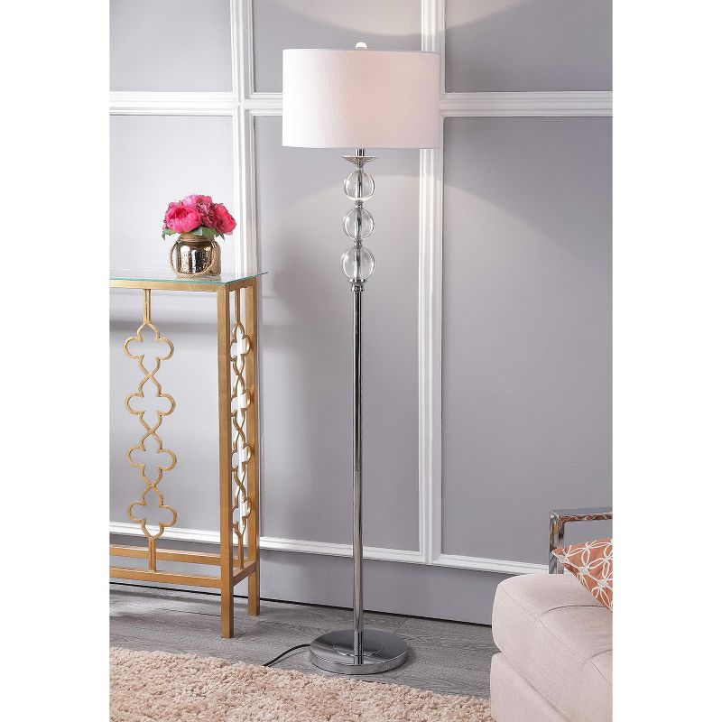 Pipa Glass Globe Floor Lamp - LIT4105 - Crystal - Safavieh