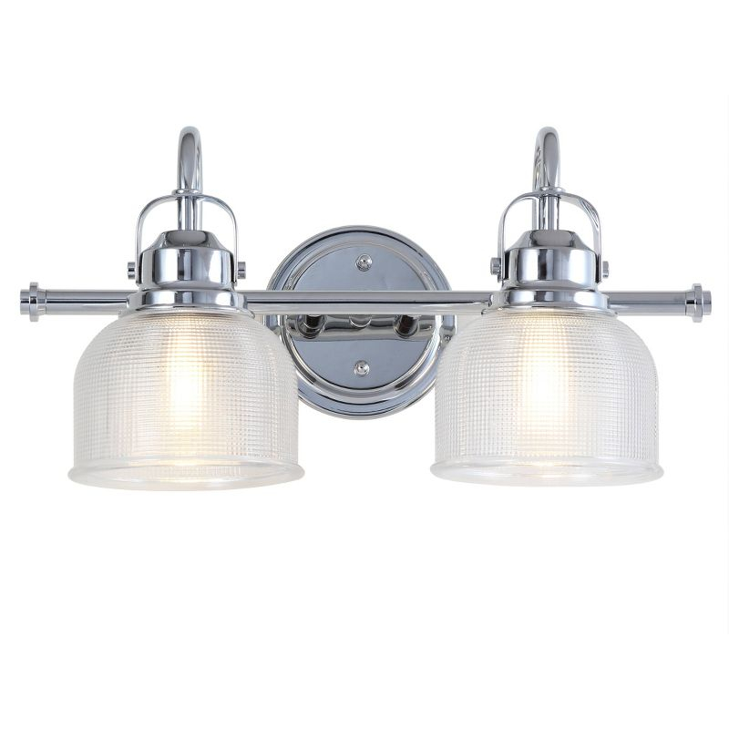 17.25" Metal/Glass Vanity Wall Light, ETL Listed, Bright Bathroom Fixture - JONATHAN Y