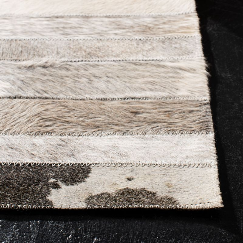 Studio Leather STL218 Hand Woven Indoor Runner Rug - Grey/Ivory - 2'3"x8' - Safavieh