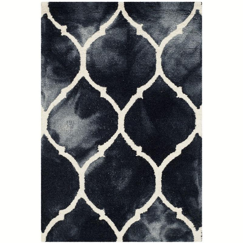 Dip Dye DDY685 Hand Tufted Accent Rug - Graphite/Ivory - 2'x3' - Safavieh.