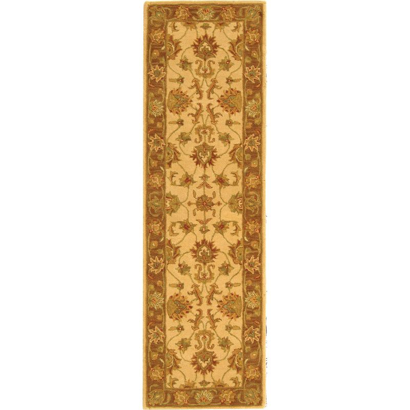Heritage HG343 Hand Tufted Runner Rug - Ivory/Brown - 2'3"x8' - Safavieh.