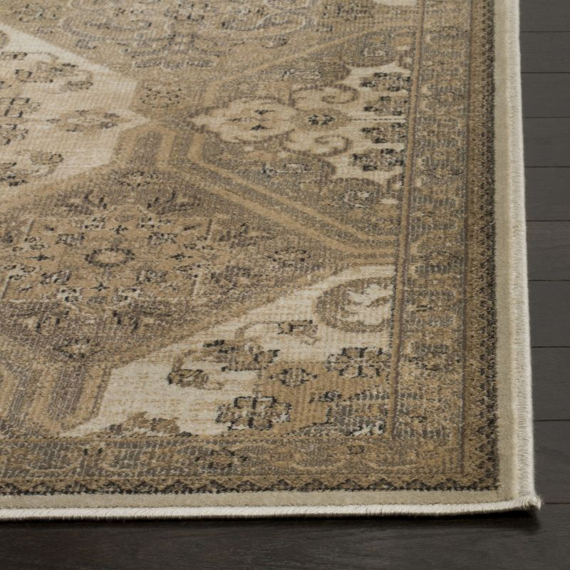 Vintage VTG128 Power Loomed Indoor Skid-Resistant Area Rug - Beige/Cream - 5'3"x7'6" - Safavieh