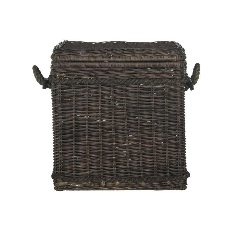 Sidonie Wicker Hamper - Dark Natural - Safavieh