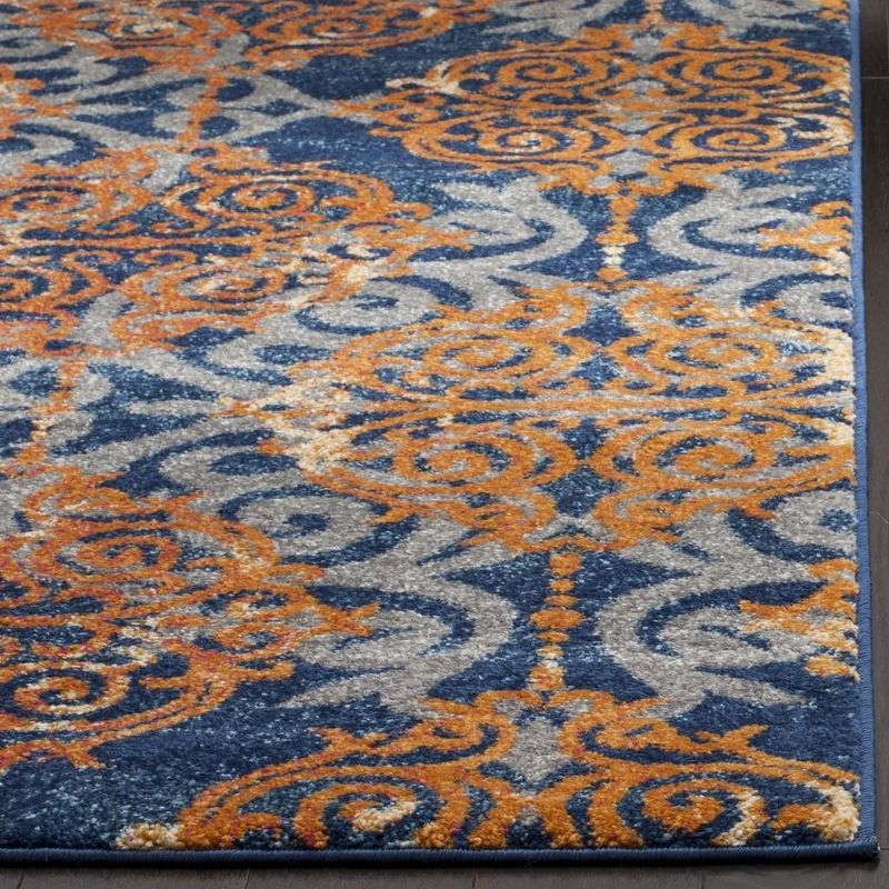 Evoke EVK230 Power Loomed Indoor Accent Rug - Blue/Orange - 3'x5' - Safavieh