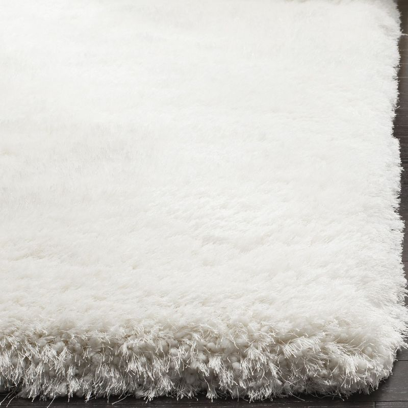 Luxe Shag SGX160 Hand Tufted Indoor Area Rug - Ivory - 6'x6' - Safavieh