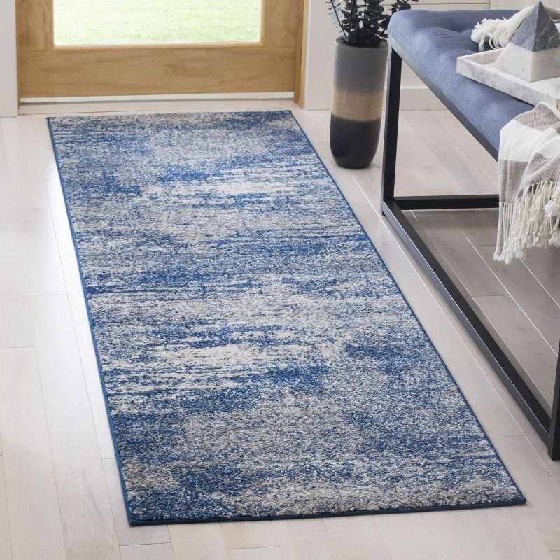 Evoke EVK272 Power Loomed Indoor Accent Rug - Navy/Ivory - 2'2"x4' - Safavieh