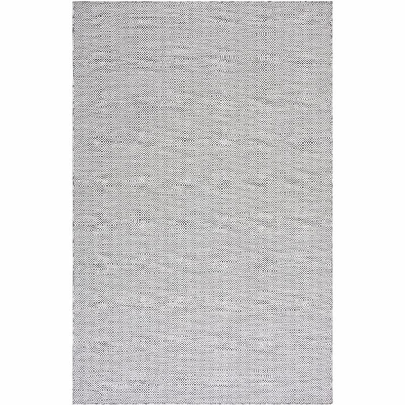 Hampton HTN230 Power Loomed Indoor/Outdoor Area Rug - Ivory/Black - 8'x10' - Safavieh.