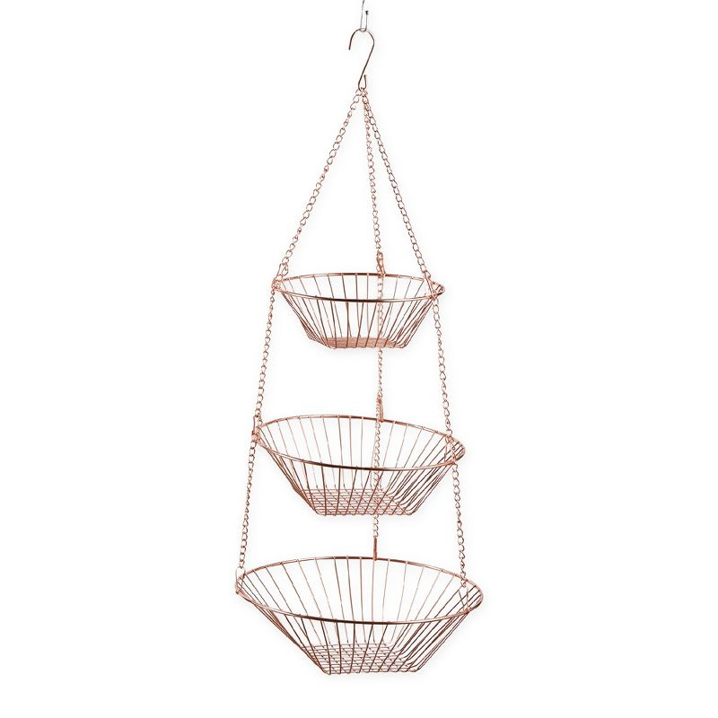 Wire Hanging Basket - Copper