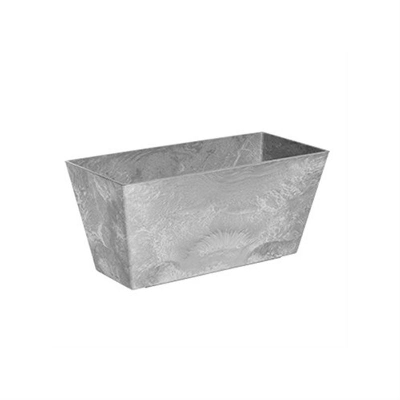 Novelty Artstone Ella Flower Box, Grey, 14.5in