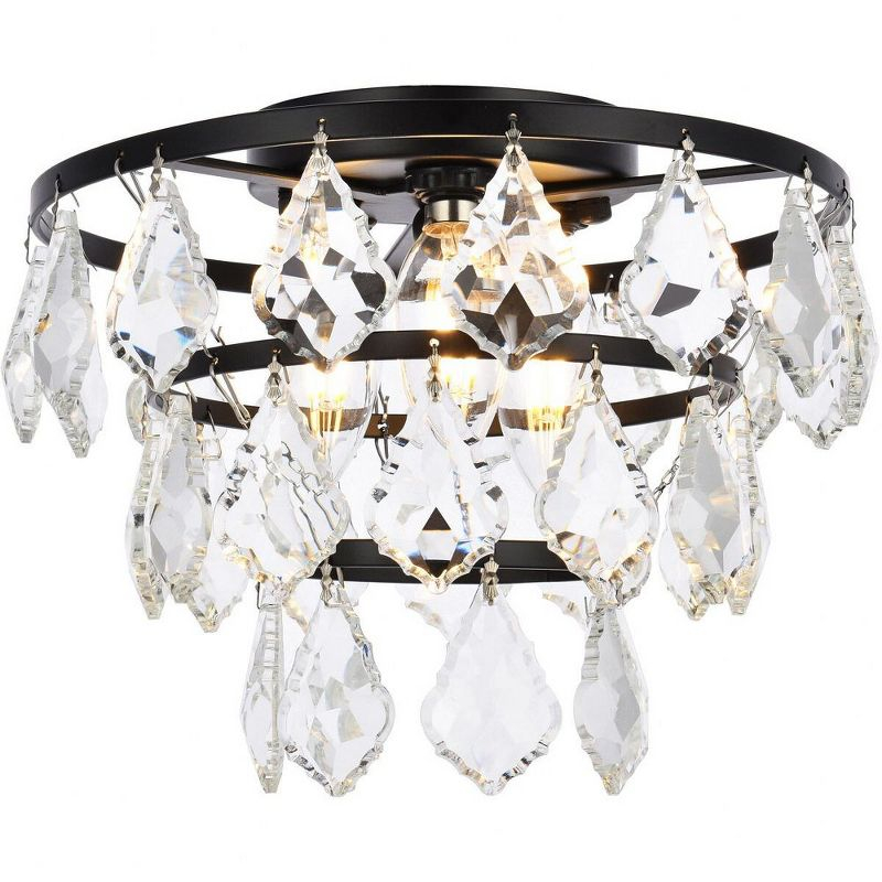 Elegant Lighting Ella 3 - Light Flush Mount in  Black