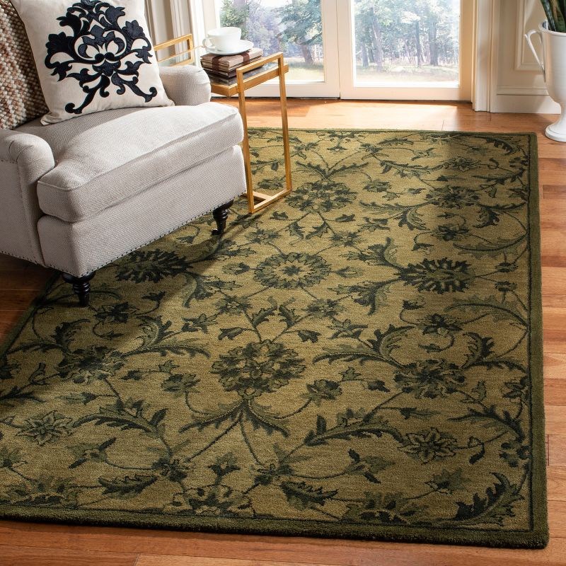 Antiquity AT824 Hand Tufted Indoor Accent Rug - Olive/Green - 2'x3' - Safavieh