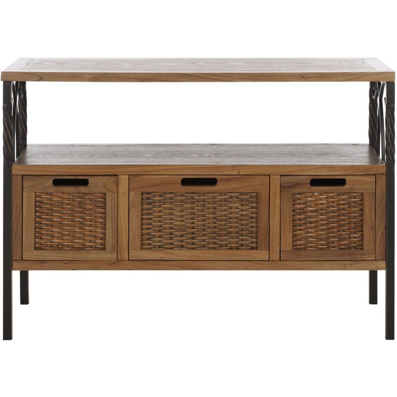Joshua Media Console - AMH6532C - Brown - Safavieh Couture