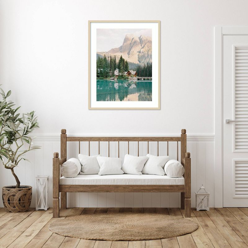 Amanti Art 33"x41" Lodge Reflection by Justine Milton Wood Framed Wall Art Print