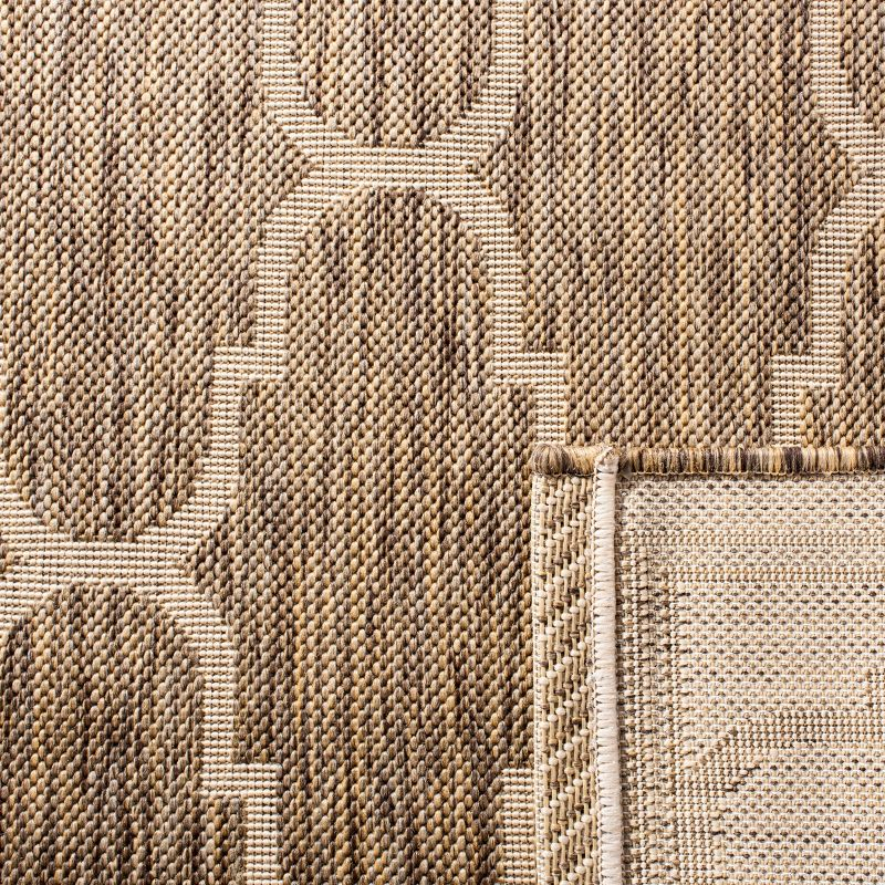 Courtyard CY6016 Power Loomed Indoor and Outdoor Area Rug - Brown/Beige - 8'x11' - Safavieh