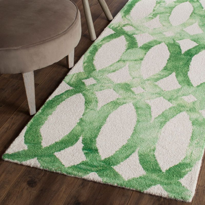 Dip Dye DDY675 Hand Tufted Runner Rug - Ivory/Green - 2'3"x6' - Safavieh.