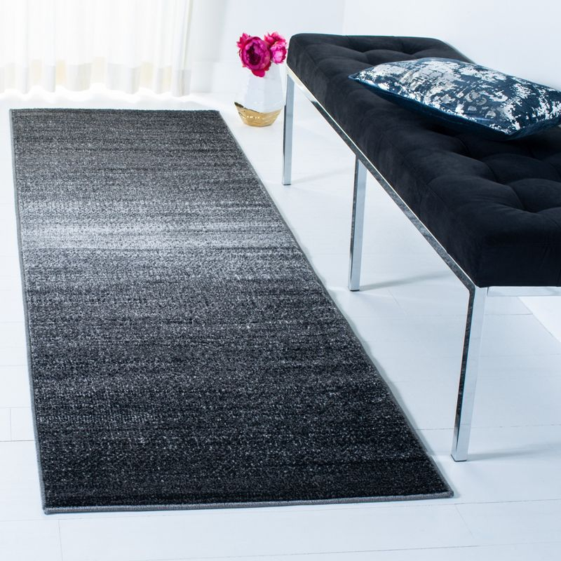 Adirondack ADR183 Machine Made Indoor Runner - Dark Gray/Light Gray - 2'-6"x6' - Safavieh