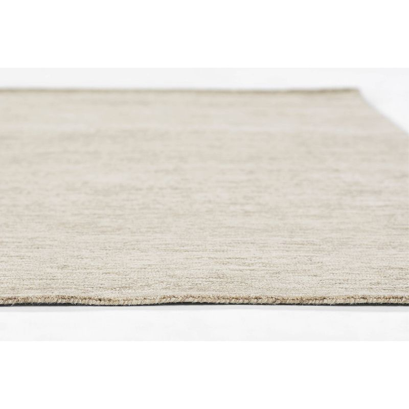 Momeni 8'x10' James Solid Handtufted Area Rug Natural: Wool, Low Pile, Rectangle, Indoor, Tufted, Vacuum Care
