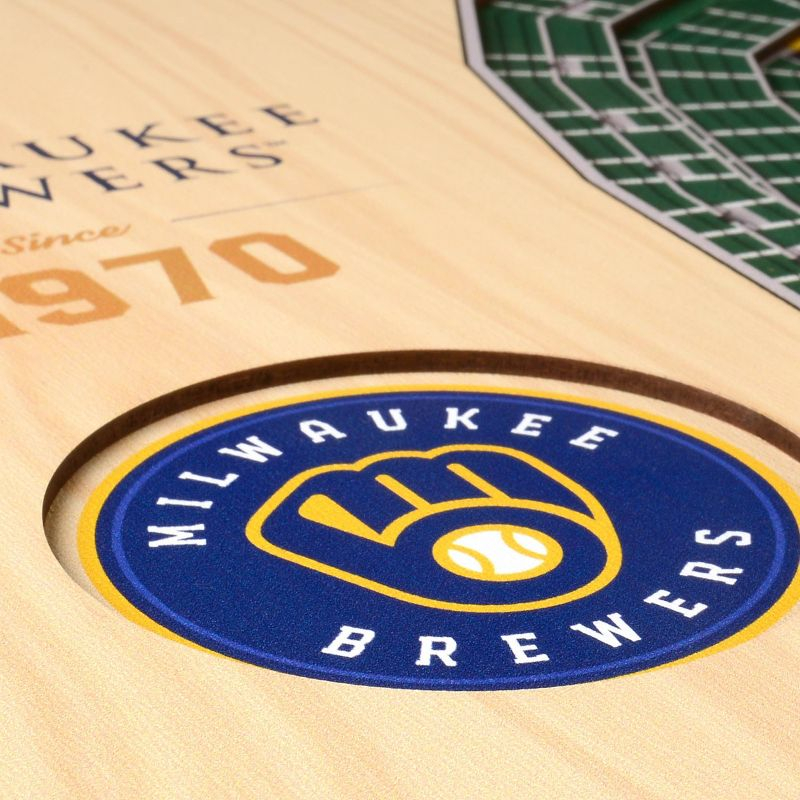 MLB Milwaukee Brewers 5-Layer Stadiumviews 3D Wall Art