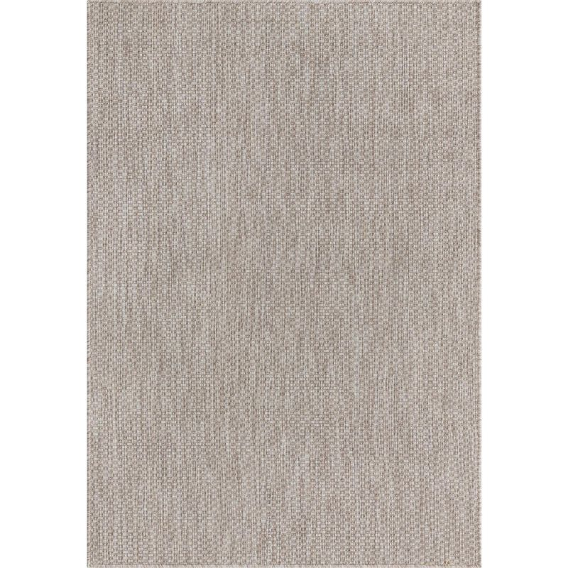 Unique Loom 4' 1 x 6' 1 Rectangle Indoor/Outdoor Solid Beige Area Rug