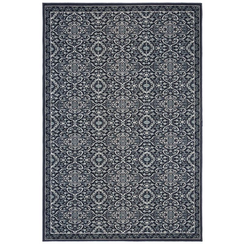 Montage MTG283 Power Loomed Indoor/Outdoor Area Rug - Navy/Ivory - 4'x6' - Safavieh.