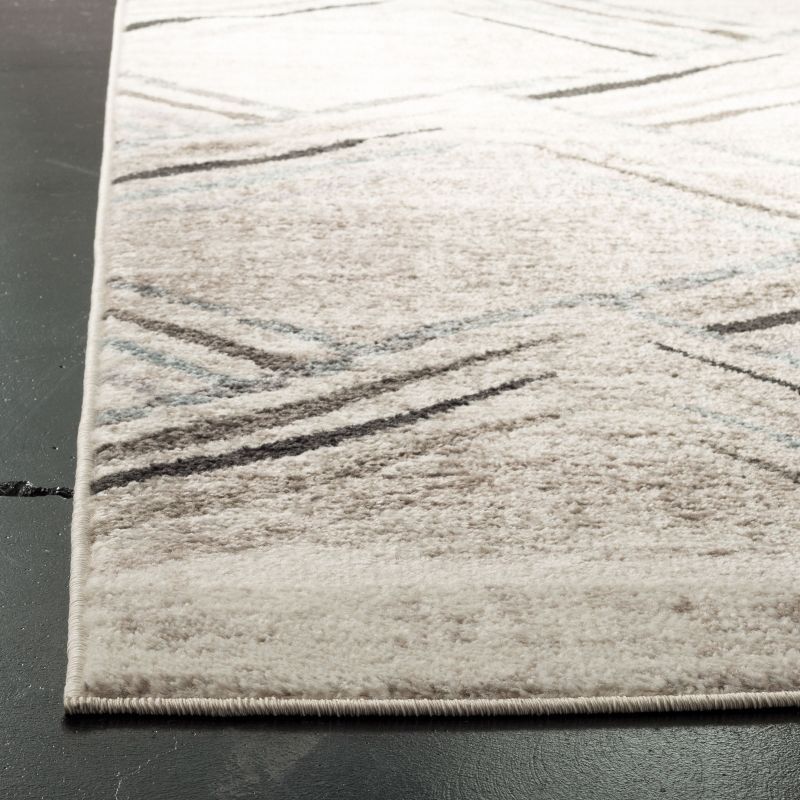 Amsterdam AMS112 Power Loomed Indoor Accent Rug - Cream/Charcoal - 3'x5' - Safavieh