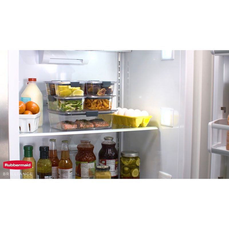 Rubbermaid Brilliance 7.8 cup Pantry Airtight Food Storage Container: Clear Plastic, Dishwasher & Freezer Safe