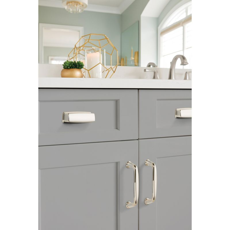 Amerock Kane 3-3/4 inch (96mm) Center-to-Center Polished Nickel Cabinet Pull