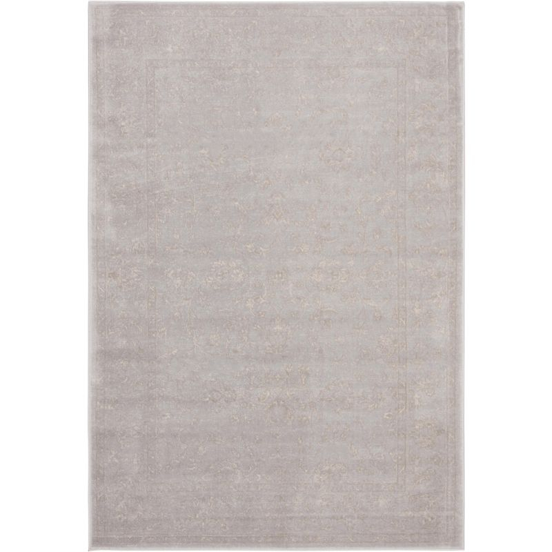 Carnegie CNG621 Power Loomed Area Rug - Light Grey/Cream - 4'x6' - Safavieh.