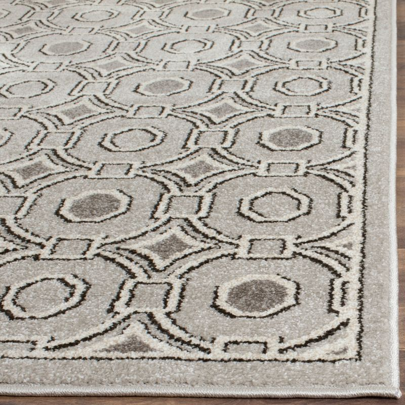 Amherst AMT431 Power Loomed Indoor Area Rug - Light Grey/Ivory - 4'x6' - Safavieh