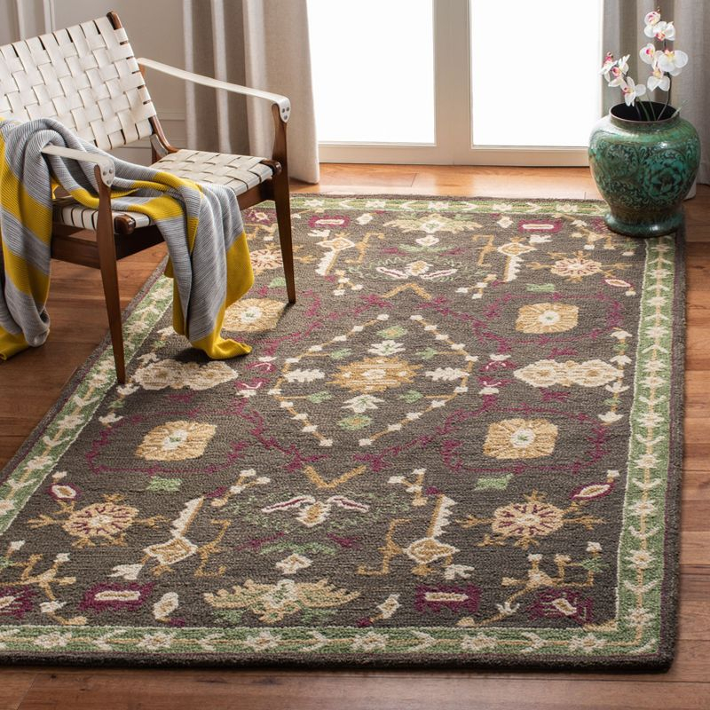 Roslyn ROS535 Hand Tufted Area Rug - Sage/Ivory - 4'x6' - Safavieh.