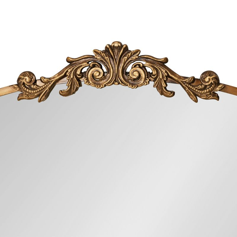 Kate & Laurel All Things Decor 33"x26" Arendahl Traditional Arch Mirror with Shelf Gold