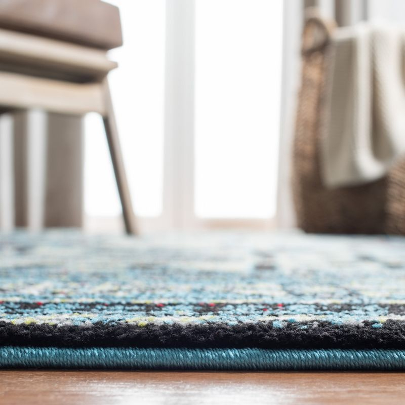 Vintage Hamadan VTH213 Power Loomed Accent Rug - Light Blue/Black - 2'7"x5' - Safavieh.