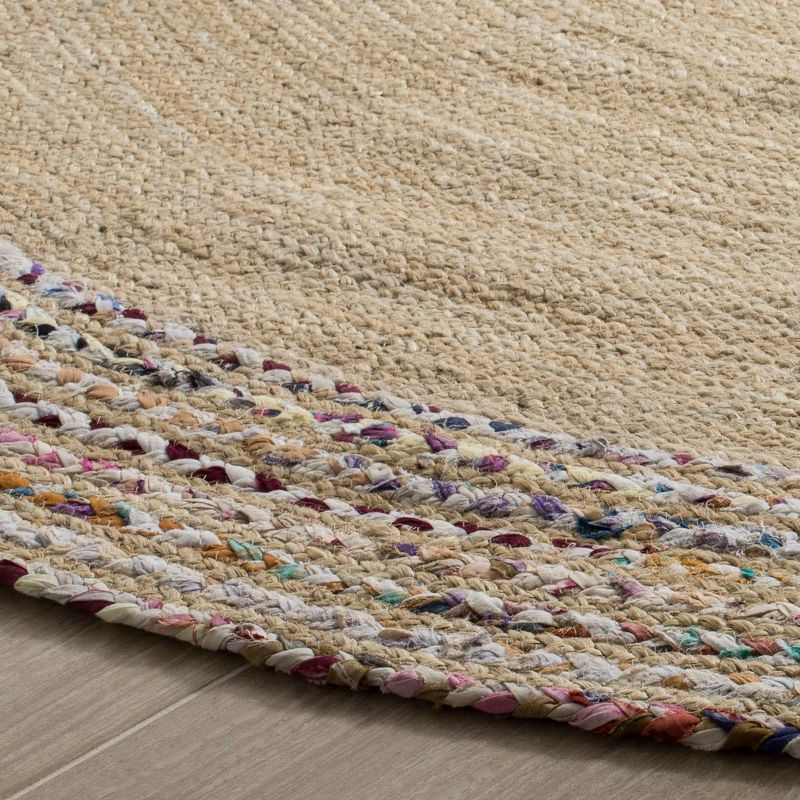 Cape Cod CAP207 Hand Woven Area Rug - Ivory/Light Beige - 4' Round - Safavieh.