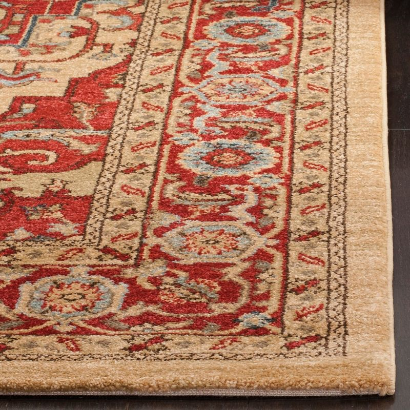 Mahal MAH698 Power Loomed Indoor Area Rug - Red/Natural - 6'7"x9'2" - Safavieh.