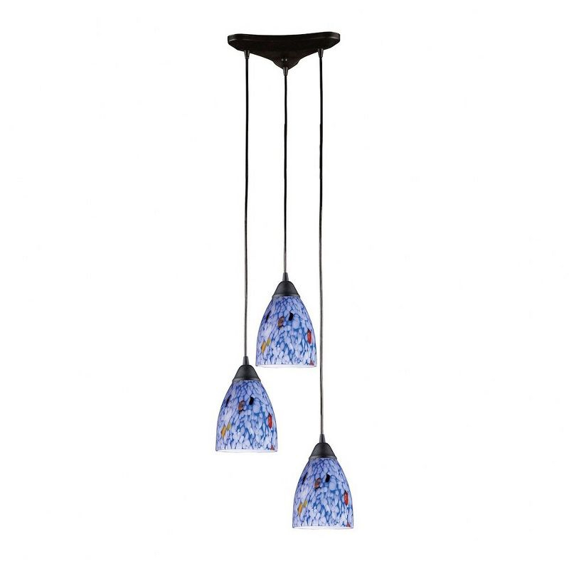 Elk Home Classico 3 - Light Pendant in  Dark Rust