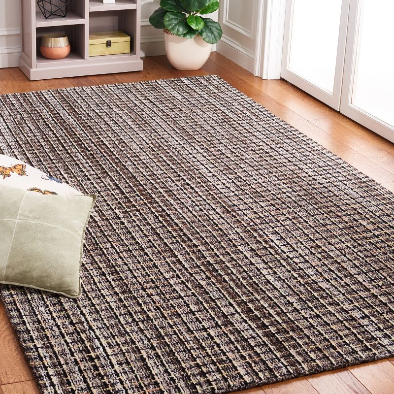 Abstract ABT491 Hand Tufted Area Rug - Brown/Black - 6'x9' - Safavieh.