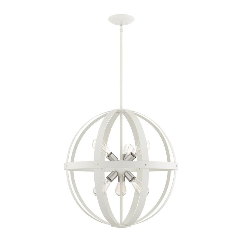 Livex Lighting Stoneridge 6 - Light Pendant in  Textured White