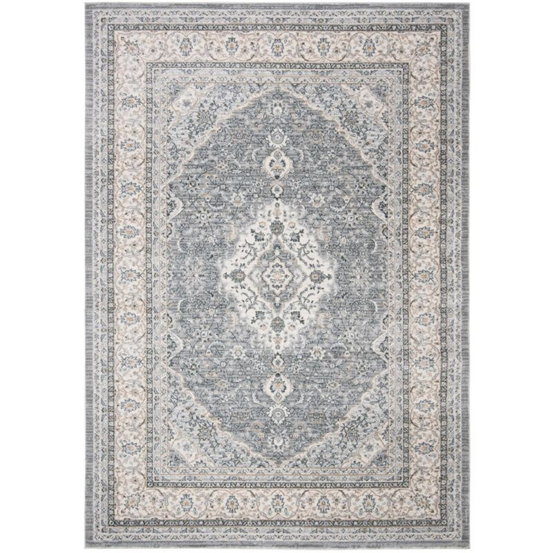 Isabella ISA919 Power Loomed Area Rug - Grey/Cream - 5'3"x7'6" - Safavieh