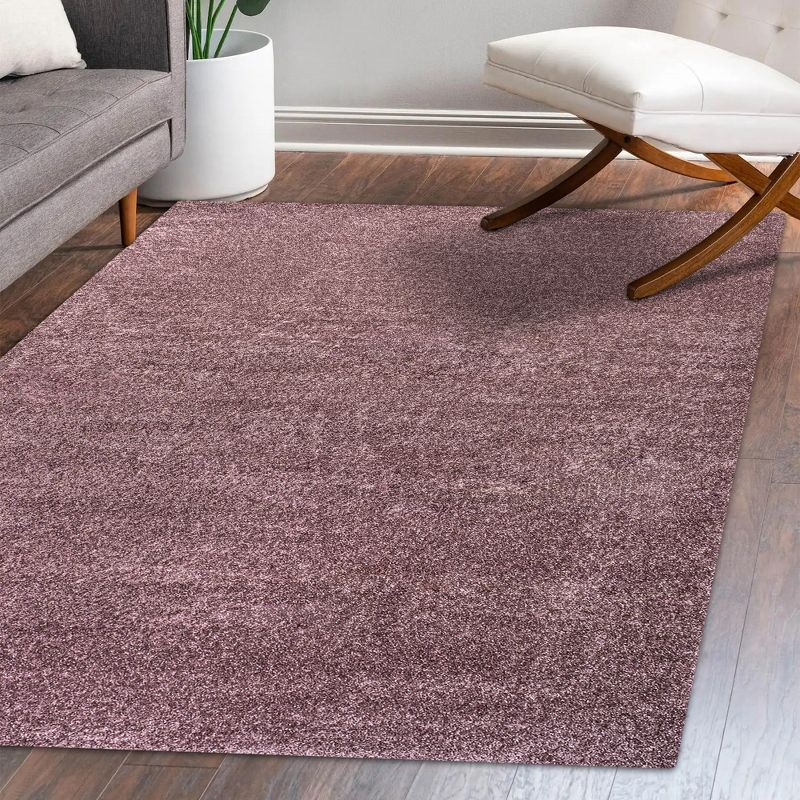 8'x10' Haze Solid Low-Pile, Light Purple - JONATHAN Y