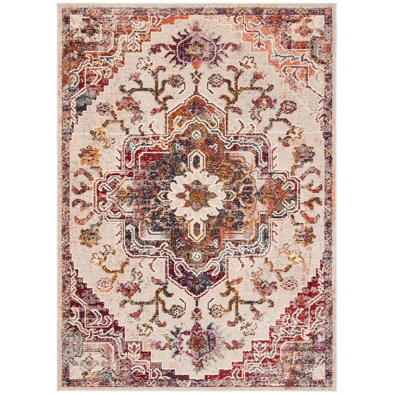Crystal CRS501 Loomed Indoor Area Rug - Light Blue/Burgundy - 11'x16' - Safavieh