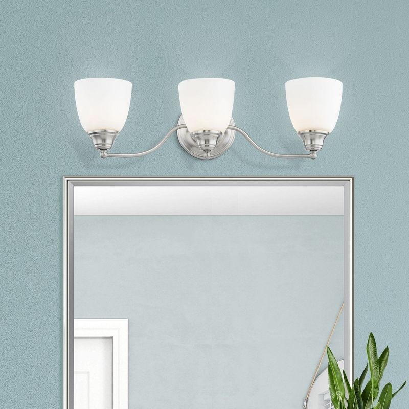 Livex Lighting Somerville 3 - Light Vanity in  Brushed Nickel