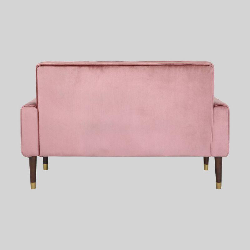 Harnett Tufted Velvet Loveseat Light Pink - Christopher Knight Home