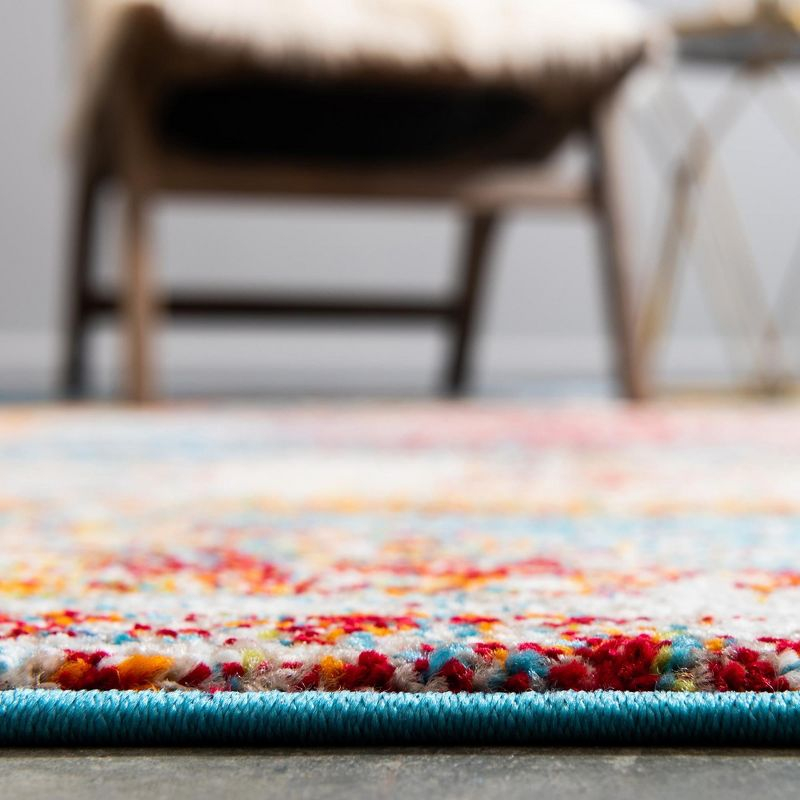 Unique Loom 4'x6' Rosso Cavalli Multi-color Indoor Area Rug