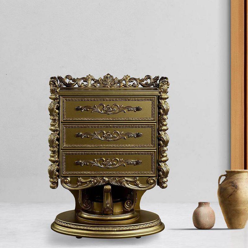 47" Bernadette Decorative Storage Drawers Gold Finish - Acme Furniture