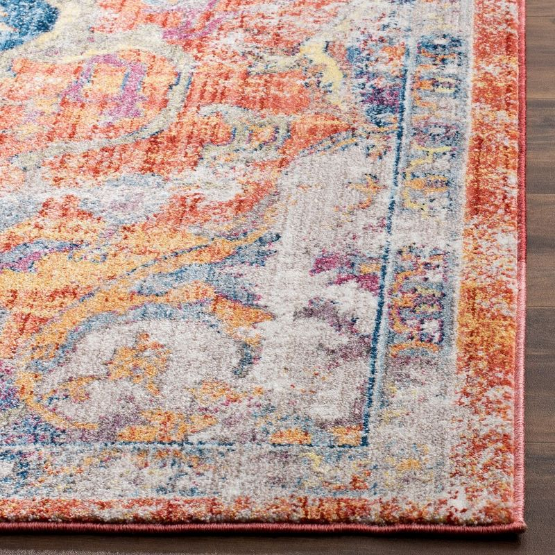 Bristol BTL350 Power Loomed Area Rug Blue / Orange 6' X 9' - Safavieh.