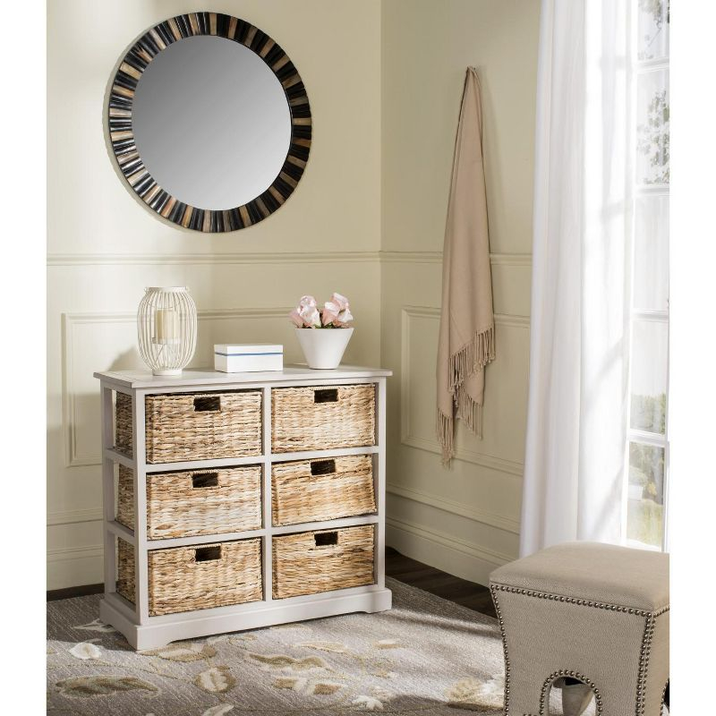 Keenan 6 Basket Storage Chest - AMH5740 - Vintage Grey - Safavieh Couture