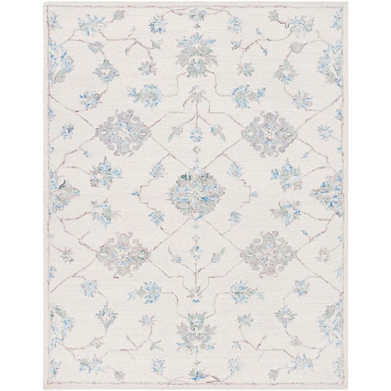 Micro-Loop MLP534 Hand Tufted Indoor Area Rug - Ivory/Grey - 9'x12' - Safavieh