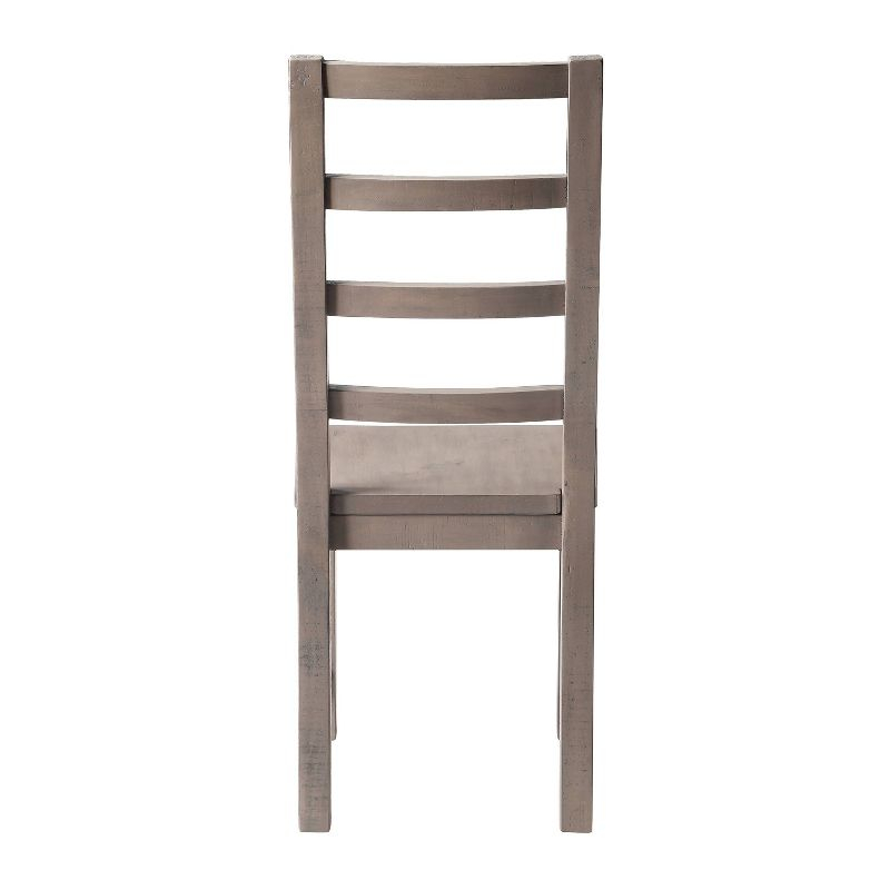 Set of 2 Auckland Side Chairs Weathered Gray - Steve Silver Co.: Wood Frame, Ladder-Back Design, 250lb Capacity