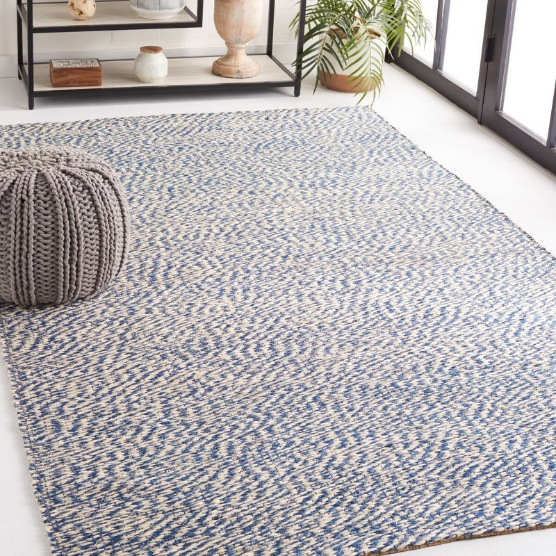Natural Fiber NF448 Hand Woven Indoor Area Rug - Blue/Ivory - 6'x9' - Safavieh.