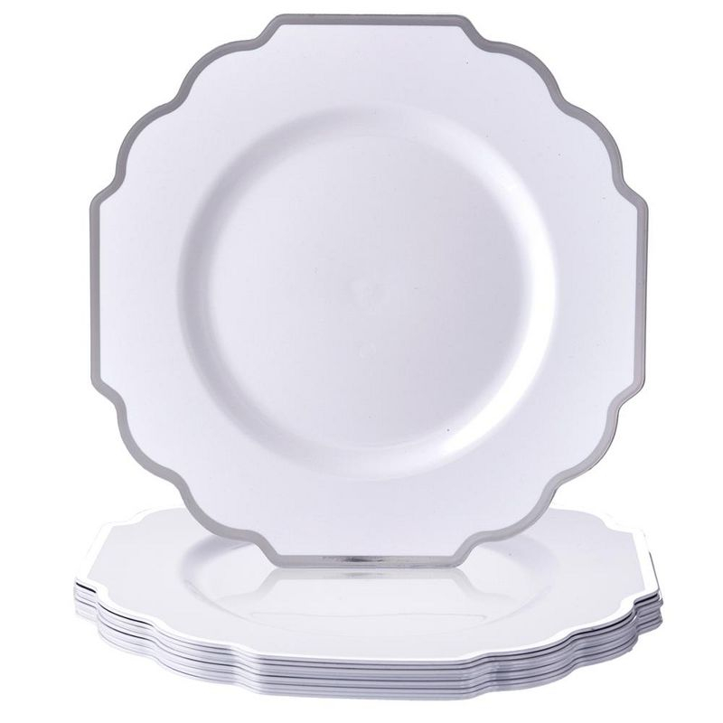 Silver Spoons Baroque Disposable Dinner Plate (Set of 10)